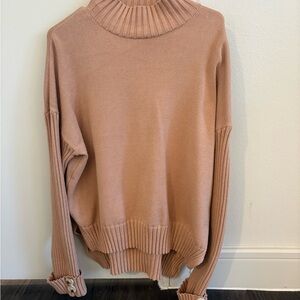 Women's Tan Turtleneck Sweater